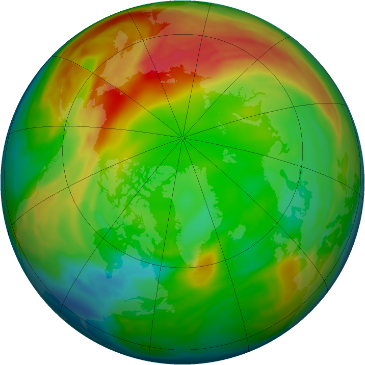Arctic ozone map for 06 February 2005